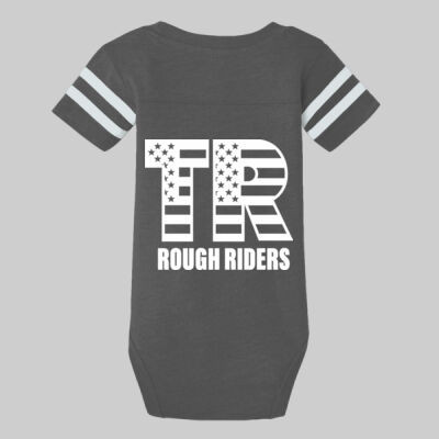 Infant Football Fine Jersey Bodysuit - TR - White Thumbnail