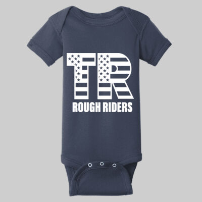 Infant Short Sleeve Baby Rib Bodysuit - TR - White Thumbnail