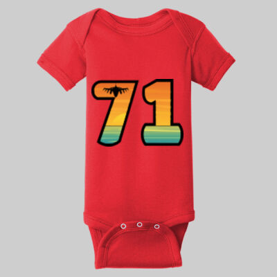Infant Short Sleeve Baby Rib Bodysuit - Sunset Thumbnail