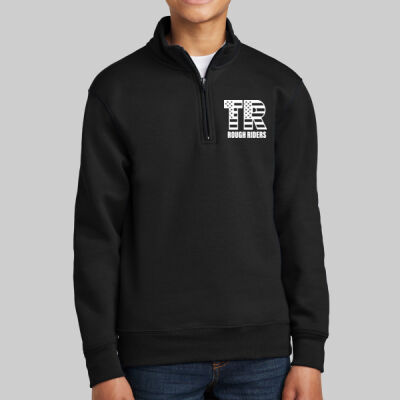 Youth Core Fleece 1/4 Zip Pullover Sweatshirt - Pocket TR - White Thumbnail