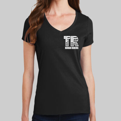 Women's Fan Favorite V Neck Tee - Pocket TR - White Thumbnail