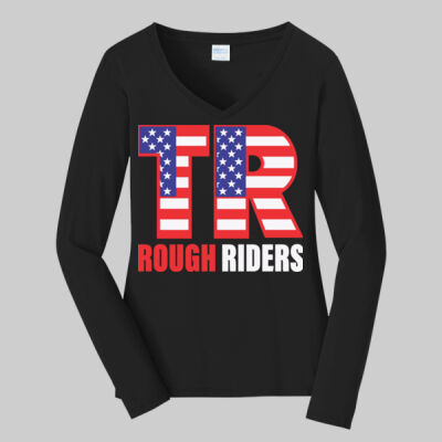 Women's Long Sleeve Fan Favorite V Neck Tee - Full TR - Color Thumbnail