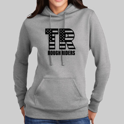 Women's Core Fleece Pullover Hooded Sweatshirt - Full TR - Black Thumbnail