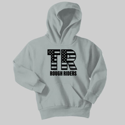 Youth Core Fleece Pullover Hooded Sweatshirt - Full TR - Black Thumbnail