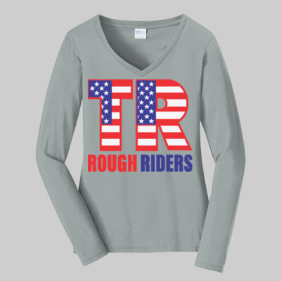 Women's Long Sleeve Fan Favorite V Neck Tee - Full TR - Color Thumbnail