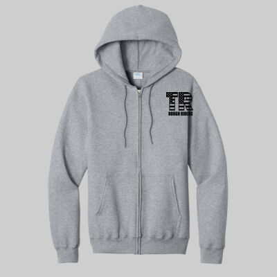 Core Fleece Full Zip Hooded Sweatshirt - Pocket TR - Black Thumbnail