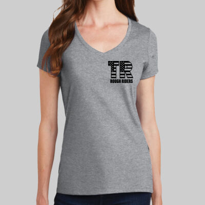 Women's Fan Favorite V Neck Tee - Pocket TR - Black Thumbnail