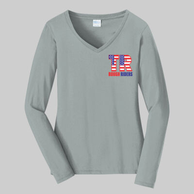 Women's Long Sleeve Fan Favorite V Neck Tee - Pocket TR - Color Thumbnail