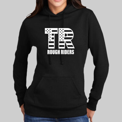 Women's Core Fleece Pullover Hooded Sweatshirt - Full TR - White Thumbnail