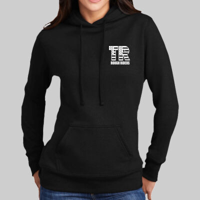 Women's Core Fleece Pullover Hooded Sweatshirt - Pocket TR - White Thumbnail