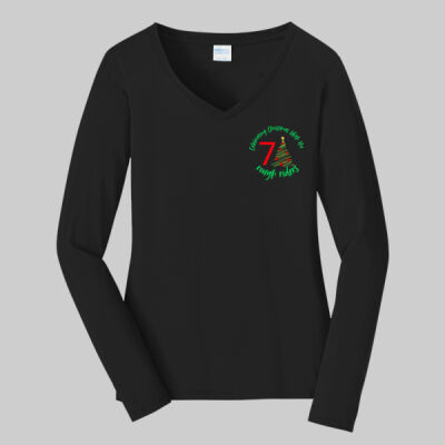 Women's Long Sleeve Fan Favorite V Neck Tee - Carrier Tree Thumbnail