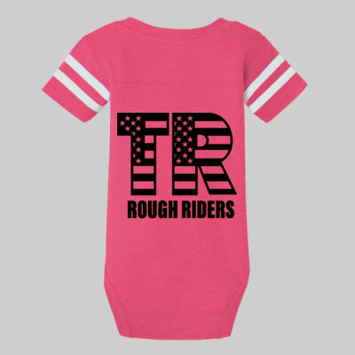 Infant Football Fine Jersey Bodysuit - TR - Black Thumbnail