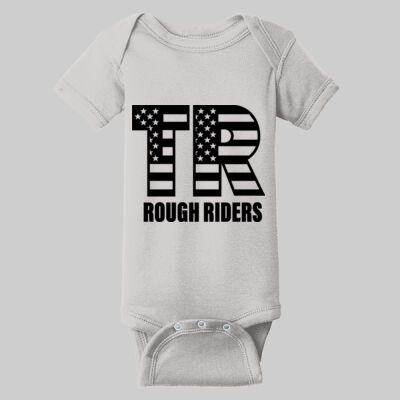 Infant Short Sleeve Baby Rib Bodysuit - TR - Black Thumbnail