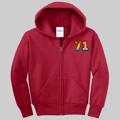 Youth Core Fleece Full Zip Hooded Sweatshirt - Pocket 71 Thumbnail