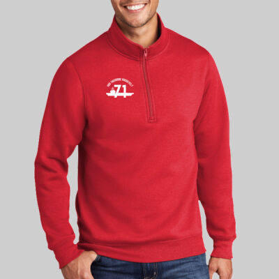 Core Fleece 1/4 Zip Pullover Sweatshirt - RED Thumbnail