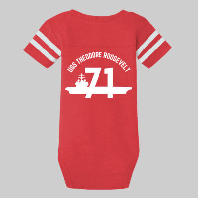 Infant Football Fine Jersey Bodysuit - Red Thumbnail