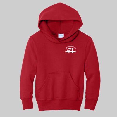 Youth Core Fleece Pullover Hooded Sweatshirt - RED Thumbnail