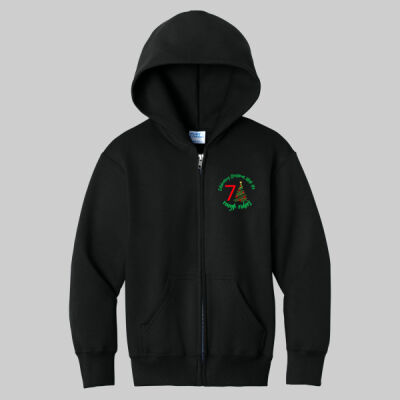 Youth Core Fleece Full Zip Hooded Sweatshirt - Carrier Tree Thumbnail