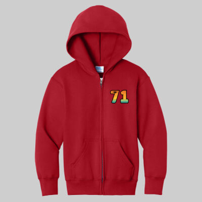 Youth Core Fleece Full Zip Hooded Sweatshirt - Pocket 71 Thumbnail