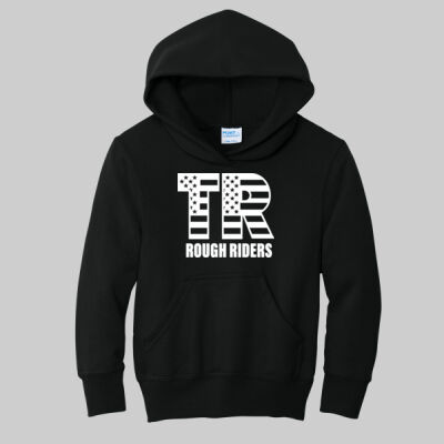 Youth Core Fleece Pullover Hooded Sweatshirt - Full TR - White Thumbnail