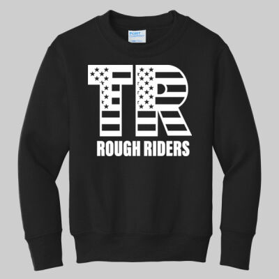 Youth Core Fleece Crewneck Sweatshirt - Pocket TR - White Thumbnail