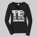 Women's Long Sleeve Fan Favorite V Neck Tee - TR Thumbnail